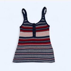 Vintage American Eagle Striped Knit Tank Top